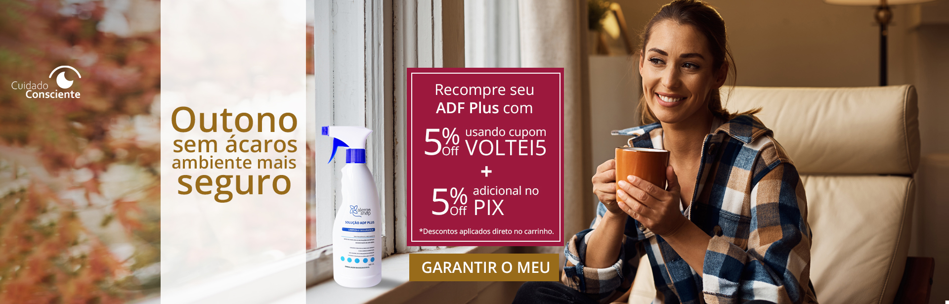 Outono sem ácaros e ambiente seguro - ADF Plus
